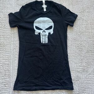 Marvel The Punisher Black slim t shirt  - Size M
